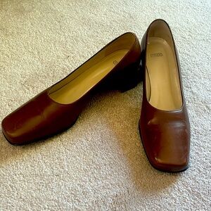 Coach made in Italy women Heels brown leather 9 B